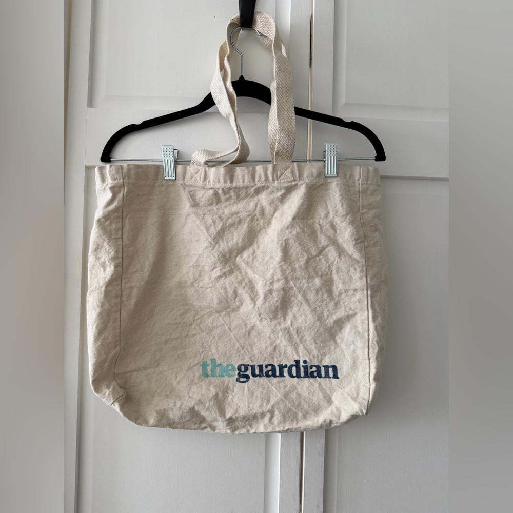 The Guardian Canvas Tote Bag Newspaper Literary Tote - Picture 2 of 11